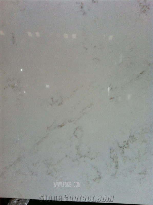 Veined Color Carrara Style Quartz Stone