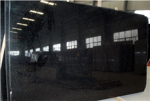 Polished Black Galaxy Countertop, Kitchen Countertop,Bull Nose Edgeprocessing