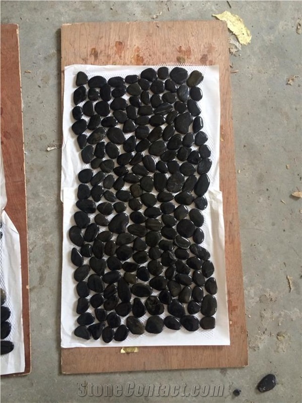Polished Black Pebble Stone,River Stone