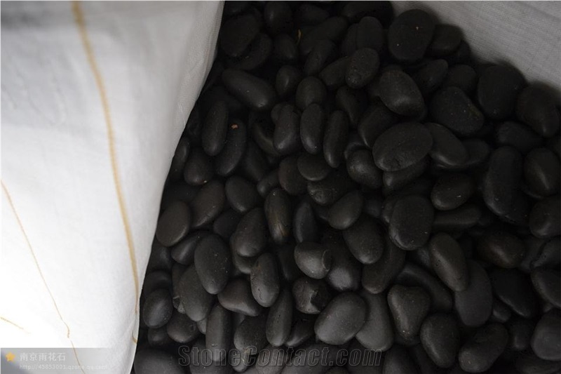 Polished Black Pebble Stone,River Stone