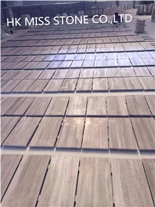 Wooden Grey Tiles/Cut-To-Size;China Grey Wood Grain Marble,Wall Cladding,Floor Covering Etc. Quarry Owner