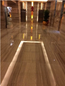 Wooden Grey Tiles/Cut-To-Size;China Grey Wood Grain Marble,Wall Cladding,Floor Covering Etc. Quarry Owner
