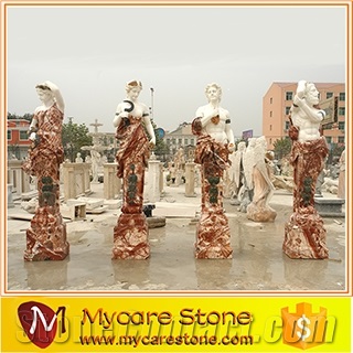Garden Four Seasons Marble Statue, Hunan Marble Four Seasons Sculpture
