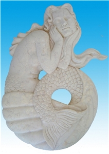 Sr-011, White Marble Relief & Etching