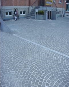 Basalt Cube Stone Pavers, Grey Basalt Cube Stone