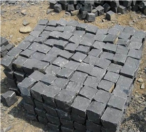 Basalt Cube Stone Pavers, Grey Basalt Cube Stone