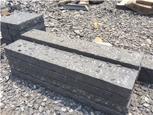 Basalt Vietnam Stairs & Steps, Grey Basalt Stair Risers