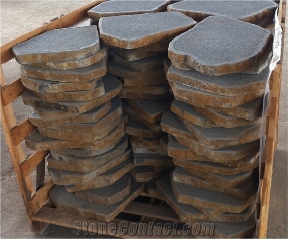 Basalt Vietnam Stairs & Steps, Grey Basalt Stair Risers
