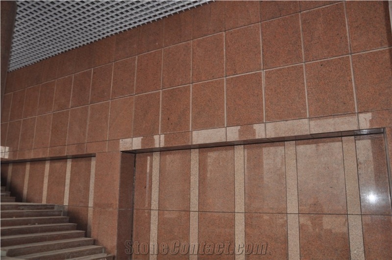 China G562 Big Red Granite Maple Leaf Red Stairs and Risers, Wall Cading , Floor Covering and Wall Tiles, Take Project Orders, Maple Leaf Red Granite Stairs & Steps