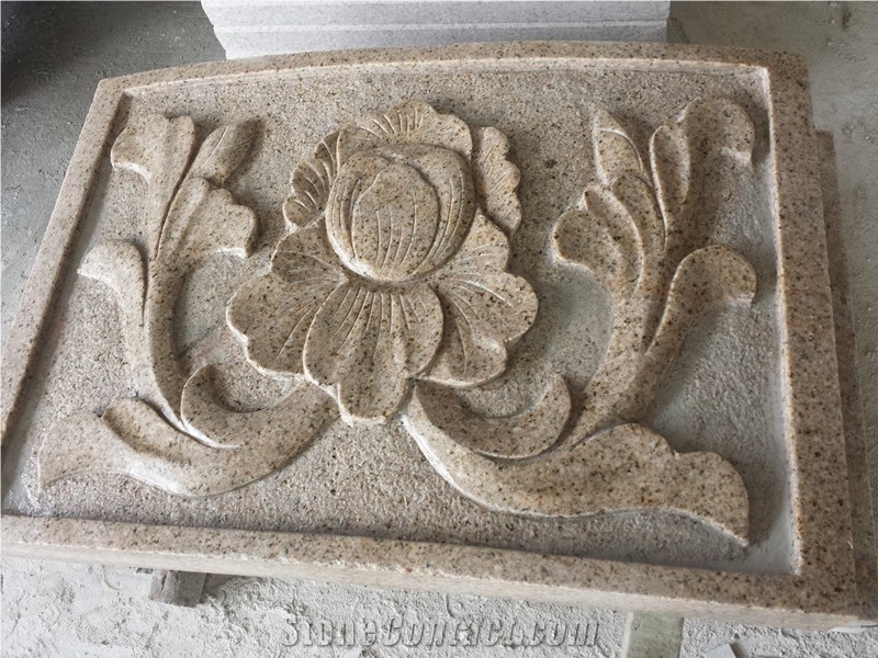 Rust Stone G682 Garden Landscape Stone Relief, China Local Yellow Natural Granite,Garden Stone, Home Decoration Stone, External Wall Decorated Stone, 25-35usd