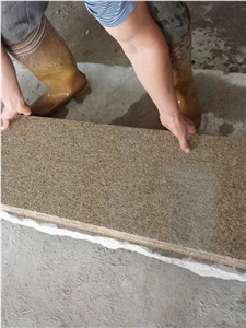 Rust Stone G682 Garden Landscape Stone Relief, China Local Yellow Natural Granite,Garden Stone, Home Decoration Stone, External Wall Decorated Stone, 25-35usd