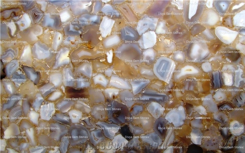 Mix Grey Agate Semiprecious Stone