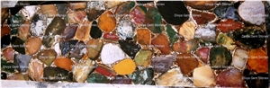 Multi Agate Semiprecious Stone