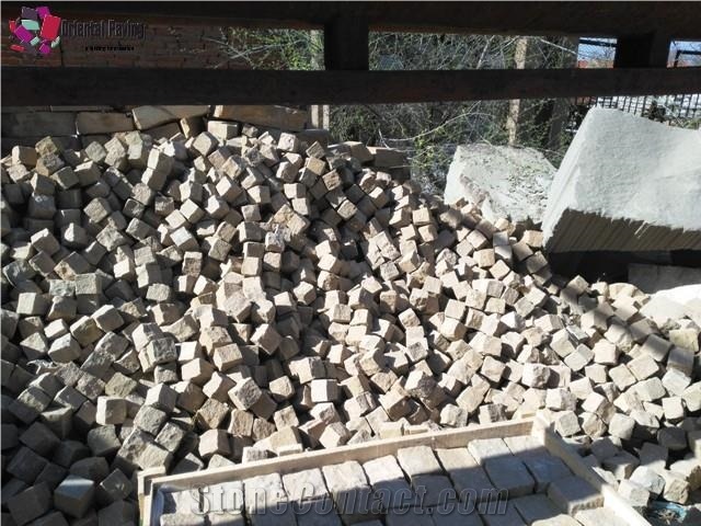 Beige Sandstone Cobble Stone,Beige Sandstone Cube Stone,Beige Sandstone Paving Sets,Beige Sandstone Pavers