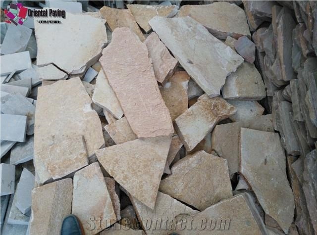 Flagstone for Paving, Paving Flagstone, Random Flagstone Paving Stone, China Multicolor Slate Flagstone