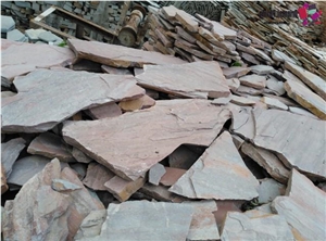 Golden Quartzite Random Flagstone, Irregular Random Flagstone Paving Stone Landscape Pink Quartzite Golden Quartzite Random Flagstone, Irregular Random Flagstone Paving Stone Landscape Pink Quartzite