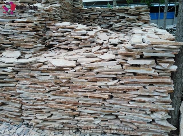Irregular Shape Flagstone Landscape, Random Flagstone Paving