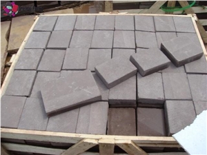 Purple Sandstone Cube Stone, Block Pavers, Block Sets, Paving Sets, Landscaping Stone, Cube Pavers, Natural Cube