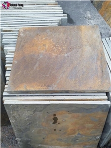 Yellow Rusty Slate Tiles, Natural Dark Rusty Slate Stone Floor Covering Tile, Rusty Flooring Slate Tile Yellow Rusty Slate Tiles, Natural Dark Rusty Slate Stone Floor Covering Tile, Rusty Flooring Slate Tile