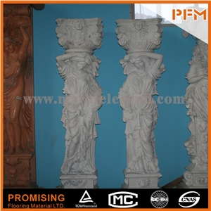 2015 Life Size White Marble Statue for Garden Column,Hunan White Marble Sculpture Columns 2015 Life Size White Marble Statue for Garden Column,Hunan White Marble Sculpture Columns