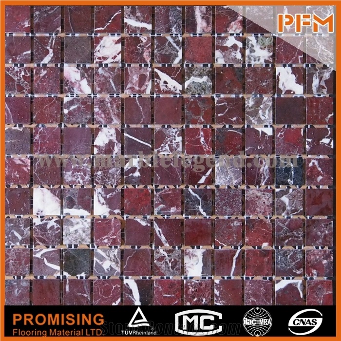 305x305mm Red Marble Natural Stone Mosaic