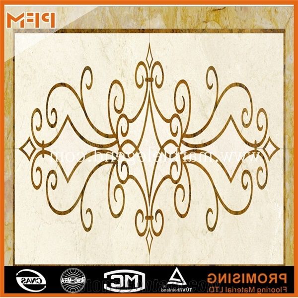 A Quality Modern Marble Inlay Flooring Design,Gold Marble Inlay Flooring Design, Dark Emperador/Golden Year/Rosso Verona/Crema Marfil/Honey Onyx/Onyx Green/India Green/Lapis/Ariston Marble Medallion