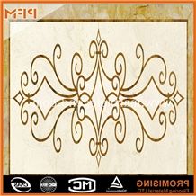 A Quality Modern Marble Inlay Flooring Design,Gold Marble Inlay Flooring Design, Dark Emperador/Golden Year/Rosso Verona/Crema Marfil/Honey Onyx/Onyx Green/India Green/Lapis/Ariston Marble Medallion