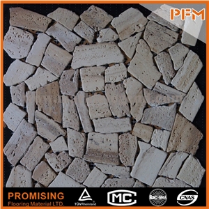 Antioxidant Metallic Beige Travertine Mosaic Tile for Wall Decoration Grade Aa Polished Wooden Yellow Multi Size Stone Mosaic Floor Tile Antioxidant Metallic Beige Travertine Mosaic Tile for Wall Decoration Grade Aa Polished Wooden Yellow Multi Size Stone Mosaic Floor Tile