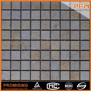 Backsplash Glass Mix Stone Mosaic,Grey Wooden Marble Hexagon Stone Mosaic