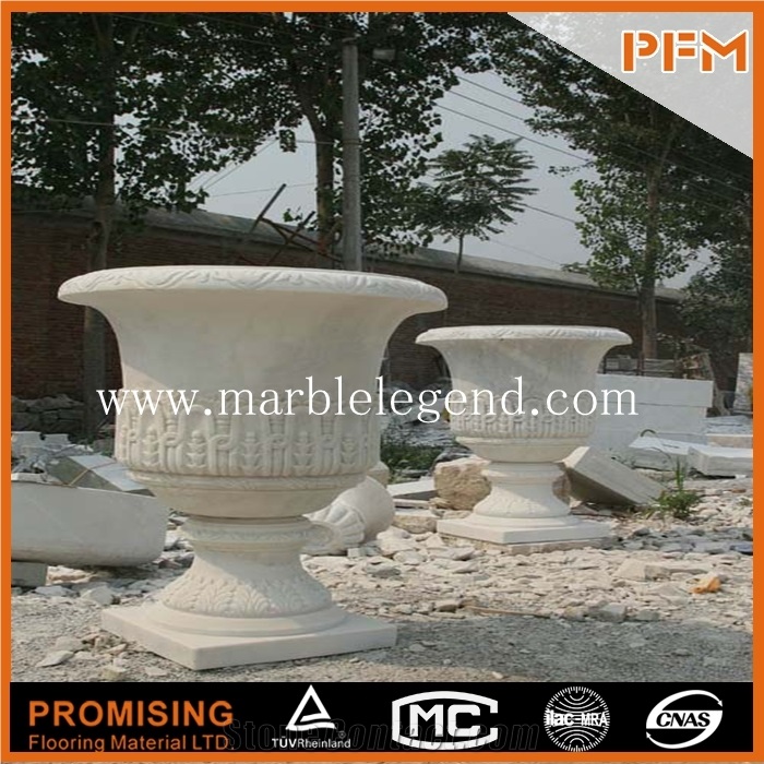 Beautiful Marble Large Flower Pot,Marble Flower Pot