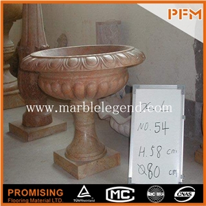 Brown Flower Pot Garden Flower Pot,Marble Natural Garden Flower Pots