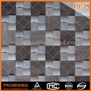 Brown Mosaic Light Brown and Polish Crystal Tile Stone Mosaic Natural Well Polished Beautiful Decorative Rectangular Stone Mosaic