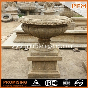 Carved Marble Garden Flower Pot in Stock,Marble Flowerpot, Flower Carved Marble Flower Pots