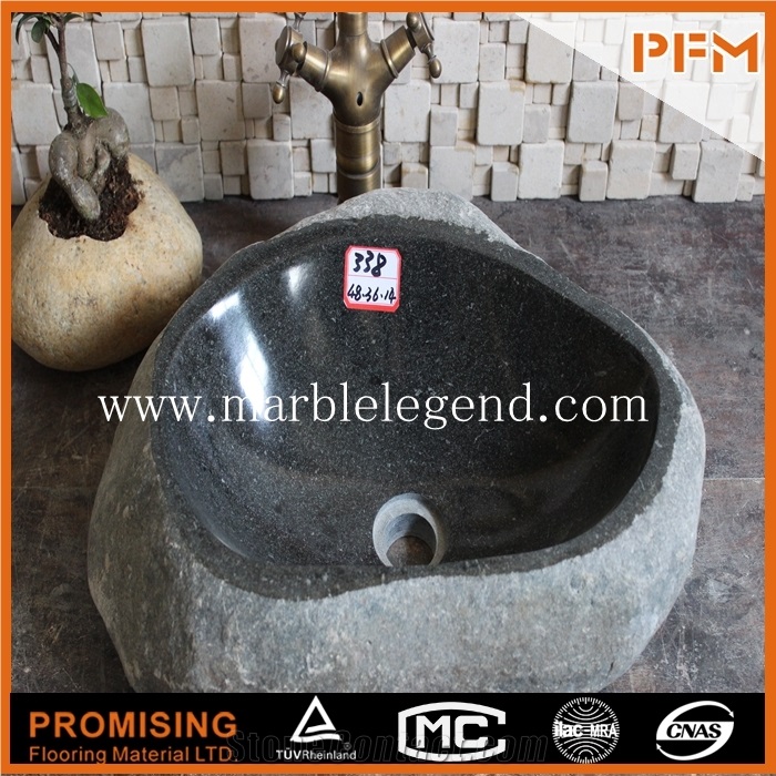 Cheap Black Granite Sinks, Bathroom Sink,Top Quality Solid Surface Stone Sink for Restaurant & Home