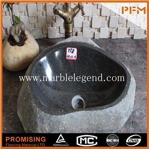 Cheap Black Granite Sinks, Bathroom Sink,Top Quality Solid Surface Stone Sink for Restaurant & Home