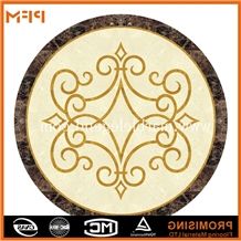Cheap Price Marble Inlay Flooring Design,Laminate Marble Flooring Marble Inlay Flooring Design, Dark Emperador/Golden Year/Rosso Verona/Crema Marfil/Honey Onyx/Onyx Green/India Green Marble Medallion