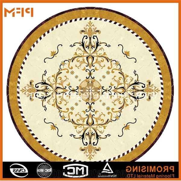 Cheap Price Marble Inlay Flooring Design,Laminate Marble Flooring Marble Inlay Flooring Design, Dark Emperador/Golden Year/Rosso Verona/Crema Marfil/Honey Onyx/Onyx Green/India Green Marble Medallion