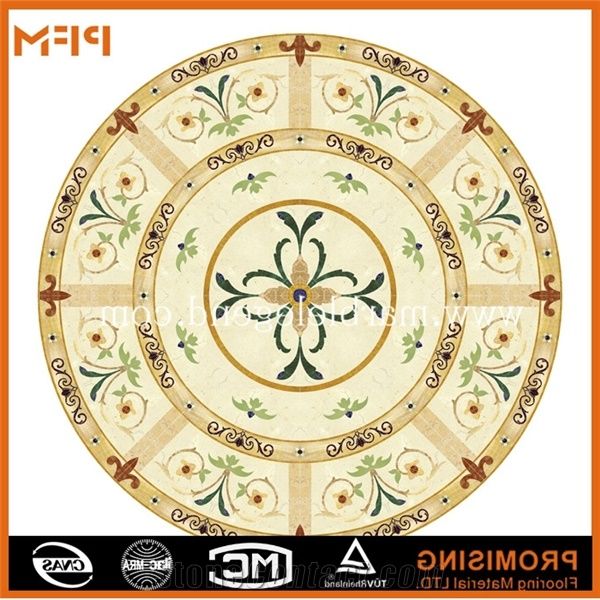 Cheap Price Marble Inlay Flooring Design,Laminate Marble Flooring Marble Inlay Flooring Design, Dark Emperador/Golden Year/Rosso Verona/Crema Marfil/Honey Onyx/Onyx Green/India Green Marble Medallion