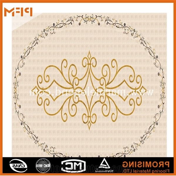 Cheap Price Marble Inlay Flooring Design,Laminate Marble Flooring Marble Inlay Flooring Design, Dark Emperador/Golden Year/Rosso Verona/Crema Marfil/Honey Onyx/Onyx Green/India Green Marble Medallion
