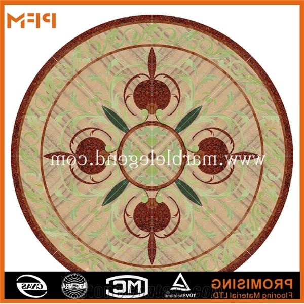 Cheap Price Marble Inlay Flooring Design,Laminate Marble Flooring Marble Inlay Flooring Design, Dark Emperador/Golden Year/Rosso Verona/Crema Marfil/Honey Onyx/Onyx Green/India Green Marble Medallion