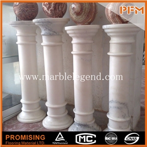 China White Marble Carving Product Carving Stone Column