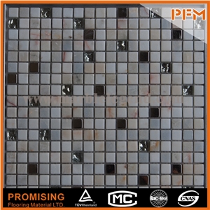 Crystal Glass Mix Stone Mosaic Pattern for Living Room Decoration Material Stone Glass Mosaic Pattern