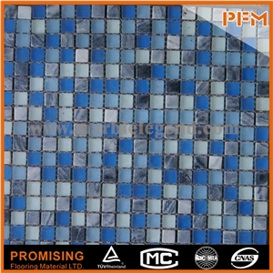 Crystal Glass Mosaic and Resin Wall Tile, Square Pattern Glass Stone Mosaic Blue Stone Mosaic Crystal Glass Mosaic and Resin Wall Tile, Square Pattern Glass Stone Mosaic Blue Stone Mosaic