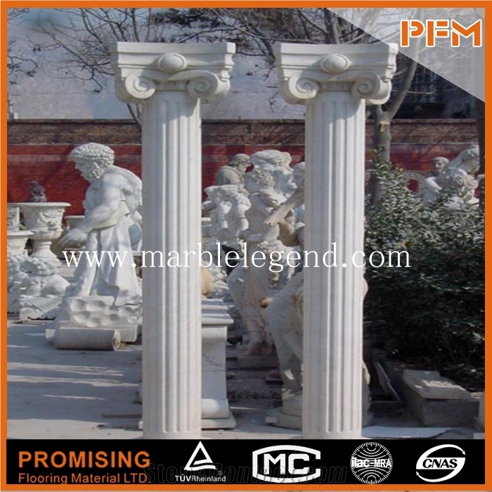 Custom Design Graved Decorative Marble Columns