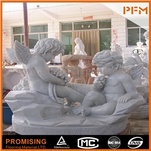 Cute Children Garden Statues and Sculpture Hunan White Marble Child Sculpture