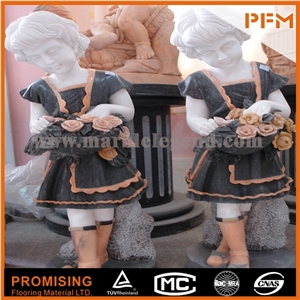 Decorative Marble Lady and Children Statue Sculpture for Sale