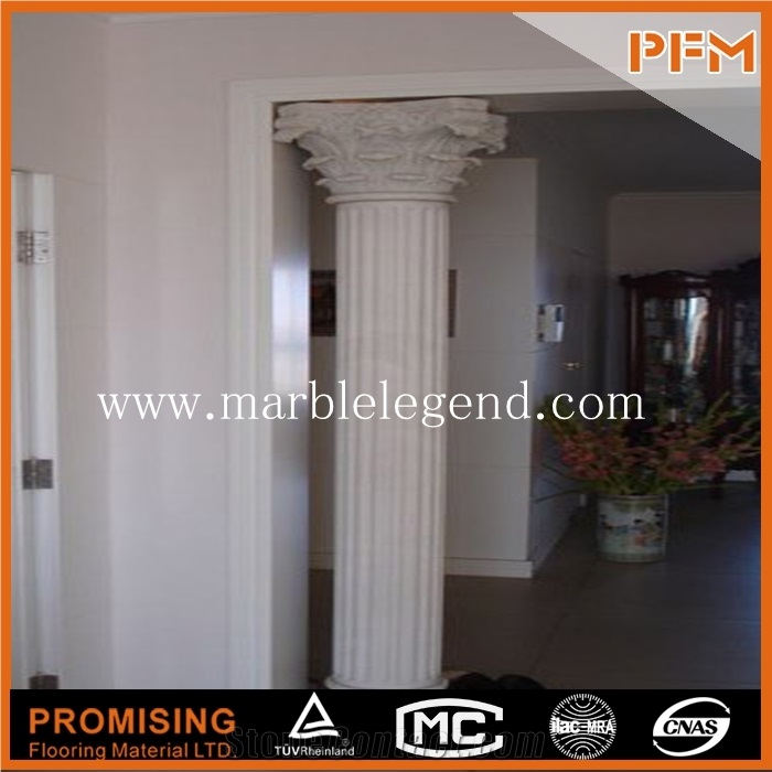 Decorative Roman Marble Flower Column,Carved Marble Column