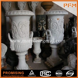 Durable and Colorful Flower Pots for Indoor and Outdoor, Brown Sandstone Flower Pots