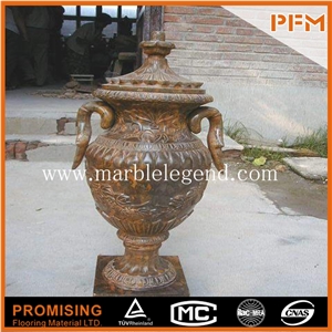 Durable and Colorful Flower Pots for Indoor and Outdoor, Brown Sandstone Flower Pots