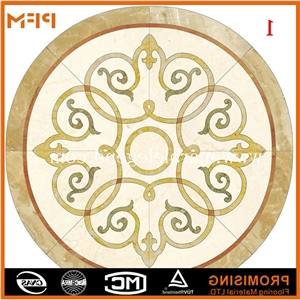 Elegant Waterjet Marble for Flooring 2015 Inlay Hospital Lobby Marble Flooring Design, Dark Emperador/Golden Year/Rosso Verona/Crema Marfil/Honey Onyx/Onyx Green/India Green Marble Medallion